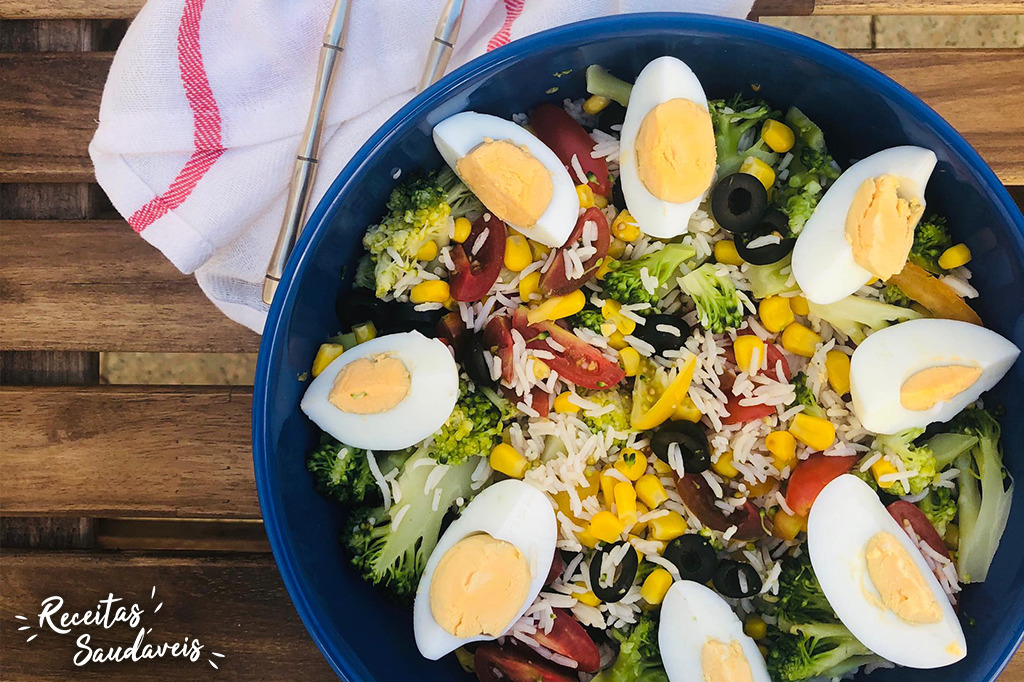 salada fria de arroz basmati cigala